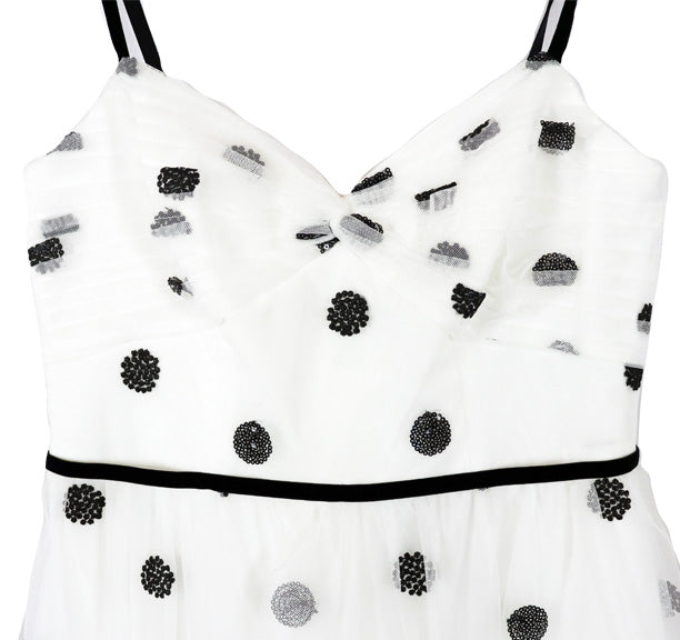 Marchesa Notte - Dotted Tiered Dress